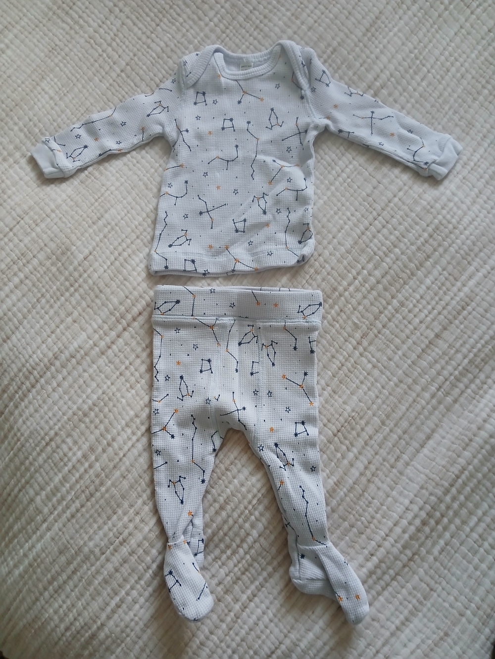 Petit Lem Light Blue Constellation Pyjama Set Newborn